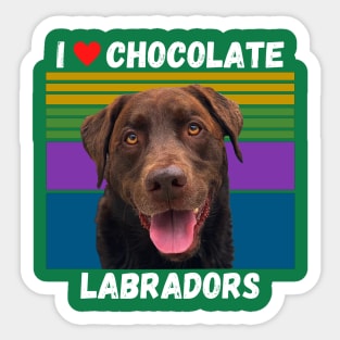 I Love Chocolate Labs Sticker